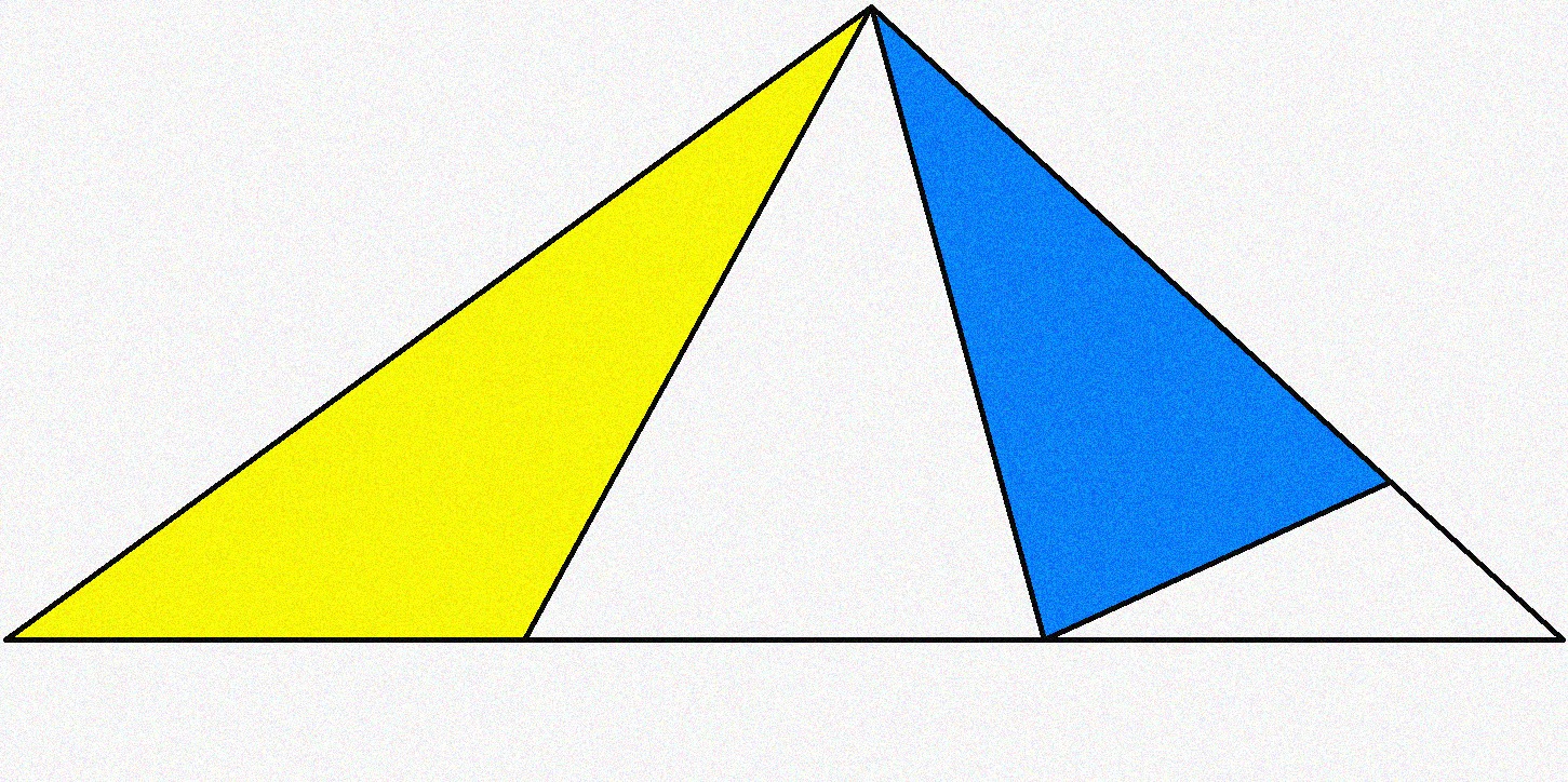 数学 この三角形の面積は別の三角形の面積の何倍